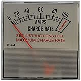 0-100A w/Boost DC Amp Meter for Battery Chargers, Stud-Mount, Original Replacement for Associated Eqpt Meter Number 605204, and Various 60-90 Amp Chargers