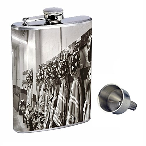 Firefighter Perfection In Style 8oz Stainless Steel Whiskey Flask with Free Funnel D-006