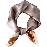 JERLA Women's Men's Small Square 100% Real Mulberry Silk satin Scarfs Hair head face scarf 21" x 21"