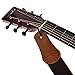 Simtyso Guitar Strap with Leather Ends and Includes Ties for Acoustic Guitars Coffee Color