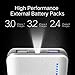 Portable Charger Power Bank 10000mAh, 18W High-Speed 2 USB Ports Battery Pack with LED Flashlight, Compatible with iPhone Xs MAX XR X 8 7 6s 6 Plus, Samsung S9 Note 9 iPad Tablet (White)