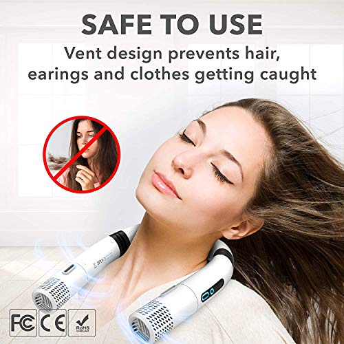 BLAUX Wearable AC Plus 3000 mAh Rechargeable Portable Neck Fan 3