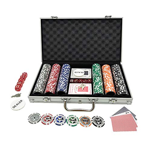 KAILE Poker Chips Set Heavy Duty 13 Gram Chips Texas Holdem Cards Game Blackjack Gambling Chips with Aluminum Case (300 pcs) - Thumbnail 7