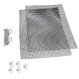 Luffy Decorative Aquatic Moss Wall/Floor Mesh Kit - Create a Lush Living Plant Moss Wall or Moss Carpet for Your Fish Tank (Plant Not Included): Includes 2 Mesh Pieces, 10 Cable Ties & 5 Suction Cups