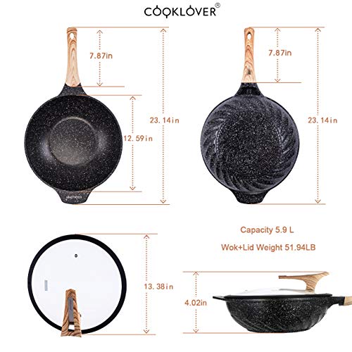 Chinese Wok Nonstick Diecasting Aluminum Dishwasher Safe Scratch