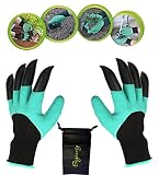 YTH Garden Gloves with Claws, Great for Digging Weeding Seeding poking -Safe for Rose Pruning -Best Gardening Tool -Best Gift for Gardeners (Double Claw)