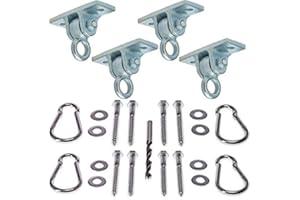 Safe Kidz Heavy Duty Swing Hangers, Set of 4, Cast Iron + Mounting Hardware