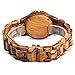 GBlife Bewell ZS-100BL Handmade Wooden Women Quartz Watch Metal Case Retro Wrist Watch (ZEBRAWOOD)