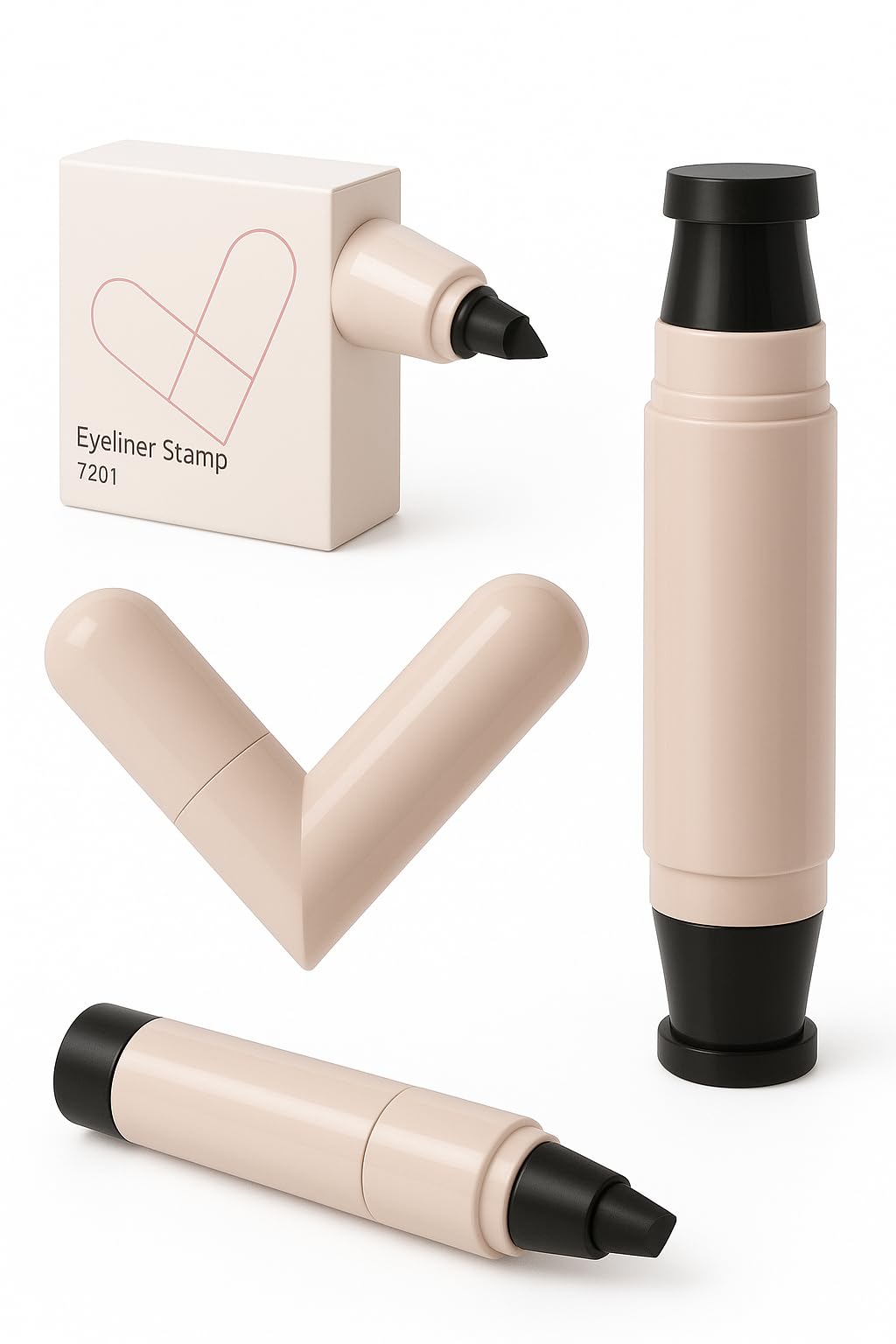 Photo 1 of NixusHep Drca00 360° Rotating Foldable Eyeliner Stamp Pen - Waterproof Wing Stamp & Precision Liner Duo, Quick-Dry Smudge-Proof Gel, Travel Cat-Eye Maker with Replaceable Heads ?Brown