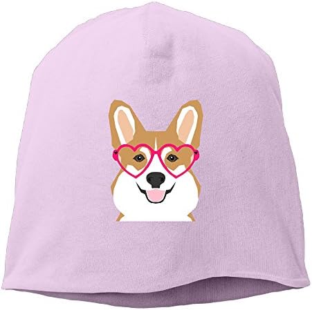 PHOEB Men Women Welsh Corgi Beanie Hat Cap Helmet Liner That Will Fit Your Head Perfect Pink