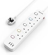 Mscien 3M Extension Lead with USB Slots 4 Way 3 USB 3250W UK Plug view 1