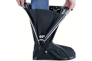 Rainproof shoe covers, waterproof, non-slip, thickened and wear-resistant shoe covers, outdoor high-top cycling rain boot