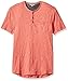 Calvin Klein Jeans Men's Short Sleeve Slub Grindle Henley Shirt with Pocket