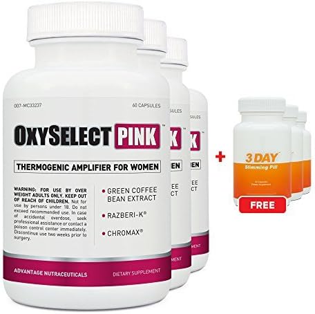 Oxyselect Pink 3 Pack and 3 Free 3-DSP - Best Weight Loss Supplements for Women - Top Rated Diet Pills for Women by Advantage Nutraceuticals