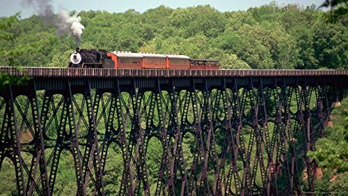 Railroad Steam Engine Train on Trestle Picture on Mouse Pads mousepads Computer Desktop Supplies