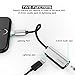 iPhone 7 Adapter 2 in 1, Steanum Lightning to 3.5mm AUX Headphone Jack Splitter (Audio + Charge) Compatible with iOS 11 - No Calling Function and Music Control (Silver)