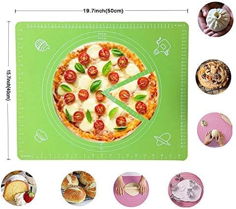 Padmaja Premium Products Stretchable Silicone Baking Sheet or Fondant Rolling Mat (Extra Large Assorted Colour)