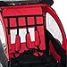 Aosom Elite 360 Swivel Bike Trailer for Kids Double Child Two-Wheel Bicycle Cargo Trailer with 2 Security Harnesses, Red