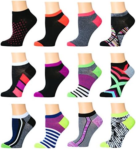 Top Step Women's No Show Athletic Socks - 12 Pack