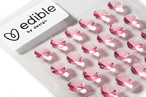 Edible By Design Pink Gel Diamonds, 10mm x 24