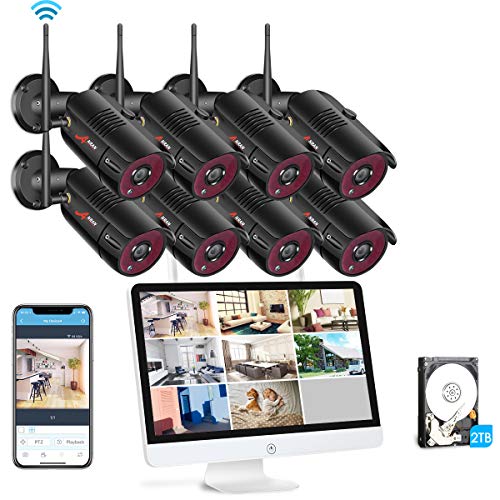 [AllinOne] Wireless Home Security Camera System with 15.6 Inch