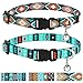 CollarDirect Cat Collar Breakaway with Removable Bell Set of 2 PCS Tribal Pattern Aztec Pet Safety Adjustable Kitten Collar