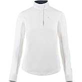 HORZE Blaire Women's Long Sleeved Nanotex Equestrian Show Shirt - UPF 30+ UV Protection