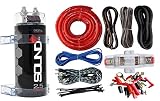 SoundBox 4 Gauge Amp Kit Amplifier Install Wiring & 2.5 Farad Digital Capacitor, 2300W Peak