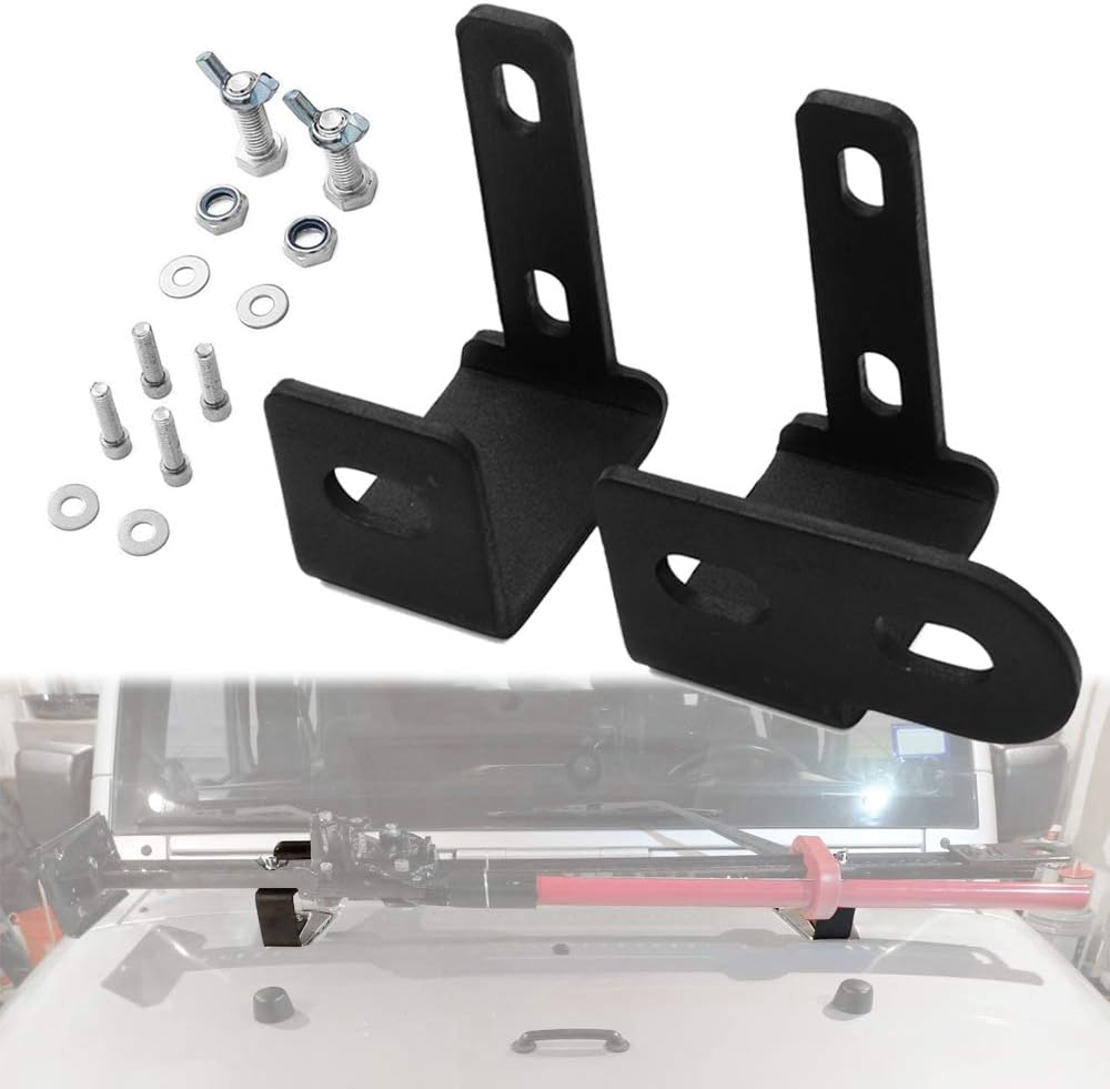Lonwin Jack Mount Hood Bracket Fit for 2007-2017 Jeep Wrangler JK