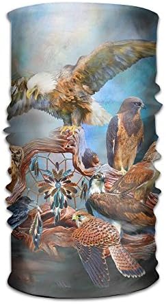Peregrine Falcon Vintage Hawk Print Headwear For Men And Women-Yoga Sports Travel Workout Wide Headbands,Neck Gaiter,Bandana,Helmet Liner,Balaclava,Hair Turban,Scarf