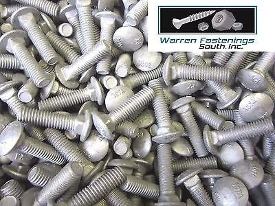 (50) Hex Head 3/8-16 X 1 1/2 Carriage Bolts Hot Dipped Galvanized