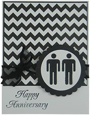 Gay Anniversary Card - Chevron Anniversary Card - Black and White Anniversary Card - Custom Anniversary Card