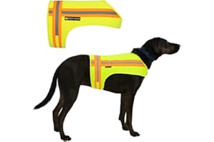 BUDDY GLOW Reflective Dog Vest. High Visibility Yellow Safety Vest for Outdoors. Safeguard Your Dog with Easy to wear Adjustable and Breathable Reflective Gear (Large)