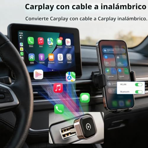 Adaptador Carplay Inalámbrico para iPhone, Mini Car Play Adaptador