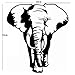 Createforlife Home Decoration Vinyl Wall Sticker Decals Mural Art Big Black Elephant