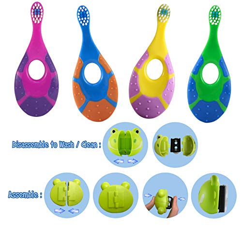 image for Royal Angels 5 in 1 Baby Toddler Toothbrush & Holder | Individual Pack