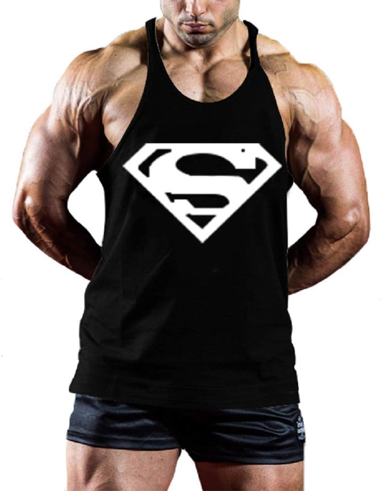 InleaderStyle Men's Bodybuilding S Logo Stringer Gym Tank Top