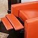 Best Selling Davis Leather Recliner Club Chair, Burnt Orange