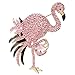 EVER FAITH Women's Austrian Crystal Graceful Enamel Flamingo Bird Brooch Light Pink Gold-Tone
