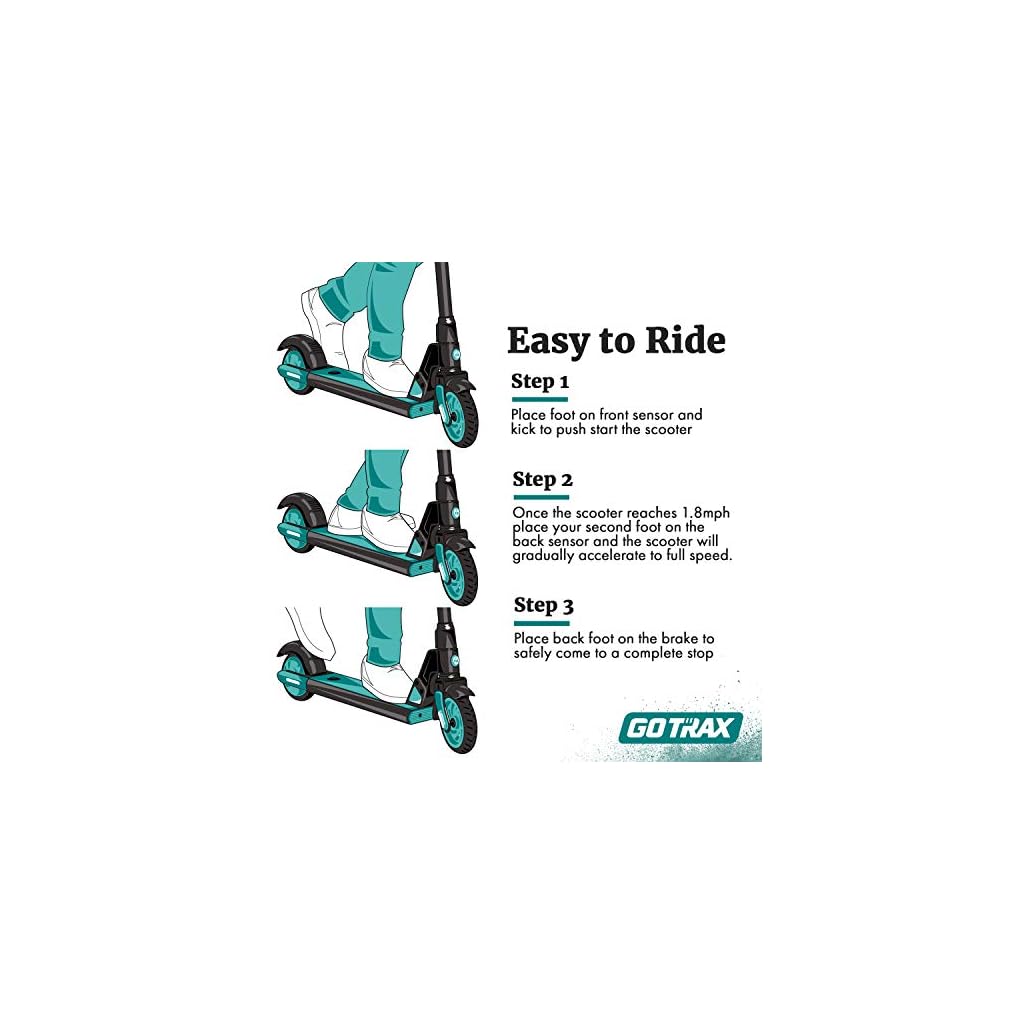Gotrax GKS Electric Scooter for Kid Ages 612, Max 4 Miles Range and 7.