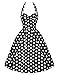 Women's 50s Rockabilly Dress Polka Dot Halter Retro Cocktail Dress Swing Dress