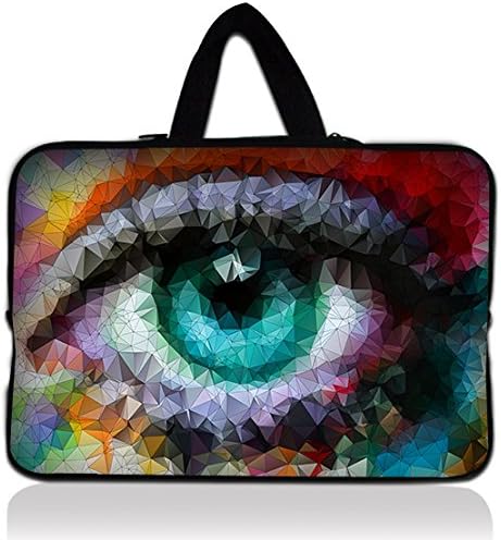 HYAIT Colorful Laptop Notebook Netbook Soft Neoprene Sleeve Bag Case for Apple Macbook Pro Air 13" &amp; Most 13 12 Inch Laptop Ultrabook Chromebook Laptop Notebook PAD - COLORFUL EYE