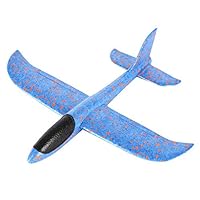 Baby Toy Gift Foam Throwing Simulation Glider Airplane Inertia Aircraft Toy Hand Launch Airplane Model Early Educational Toys by GorNorriss (Blue)