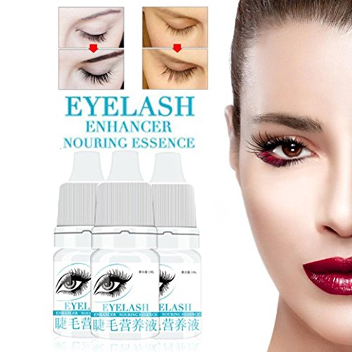 Hometom Eyelash Serum Supplement Liquid | Fast Rapid Growth Vitamins Solution | For Thicker and Fuller Eyelashes & Eyebrows (White)