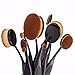 MixBeauty Professional 10 Pcs Oval Face Toothbrush Makeup Brushes Sets Countour Cream Powder Concealer Blush Cosmetic Foundation Brush (Black)