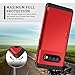 SAMONPOW Case for Galaxy S10 Plus Case Hybrid Galaxy S10 Plus Wallet Case Dual Layer Protective Shell Hard PC Soft TPU Bumper Credit Cards Slot Cover for 2019 Galaxy S10 Plus 6.4 inch Metallic Red