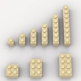 YUJHITP 100pcs Tan Classic Building Blocks, Compatible with LEGO, Age 6+