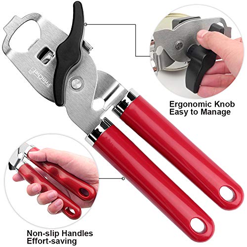 Can Opener, Magnet Lift Can Opener Manual Smooth Edge, Efficient | Safe Blade Cover 4-in-1 Stainless Steel Can Openers for Beer/Paint/Tin/Bottle - Nonslip Ergonomic Handle for Seniors with Arthritis - Thumbnail 2
