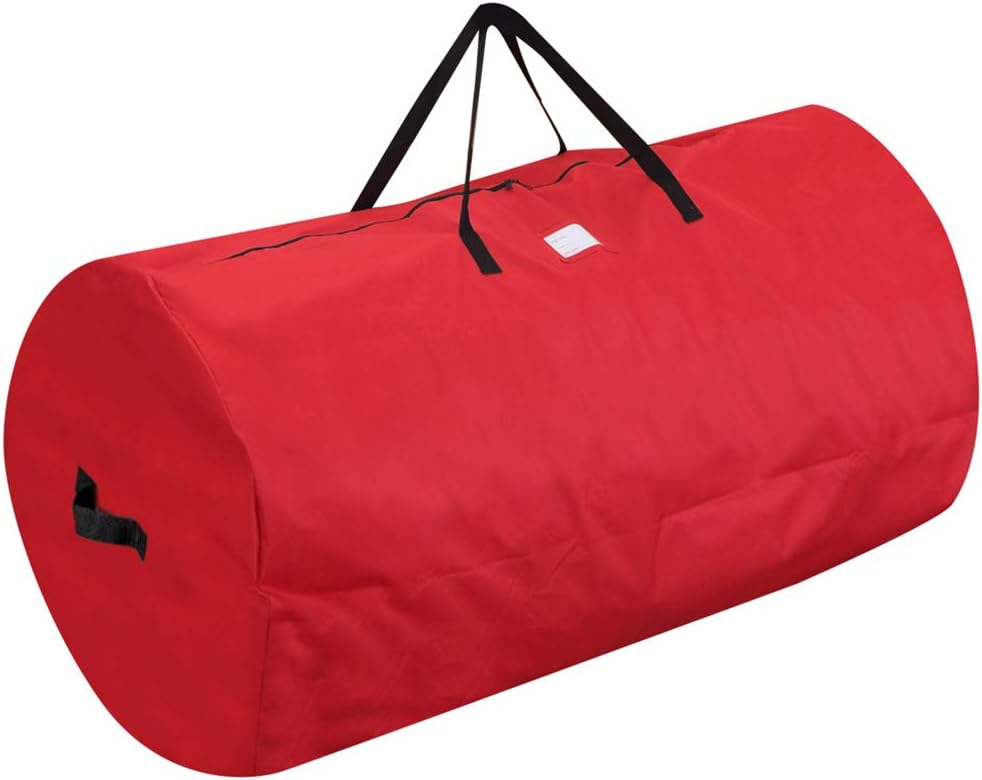Holiday Décor Storage - ProPik Christmas Tree Storage Bag | Holiday Storage Container with Handles | 52” X 30” X 30” | Artificial Tree Storage Box | Fits Up to 7-9 Ft. Tall Disassembled Tree Durable 600D Oxford Material (Red)