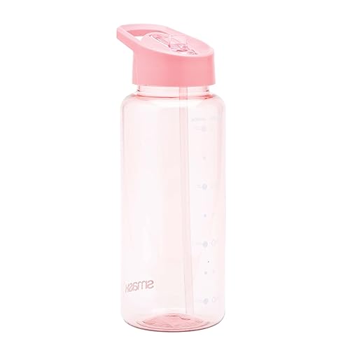Smash 1 Litre Water Bottle with Water Timings, Pink